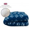 DRYBED Premium Vet Bed Small Paws modrý + svetlomodré labky 100 x 75 cm