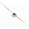 Šperk Holíč Náhrdelník s kamienkovým príveskom ,,tmavo zelený štvorec