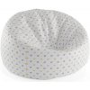Sablio Sedací vak Cocoon Maľované srdce na bielej - 115 x 75 x 45 cm