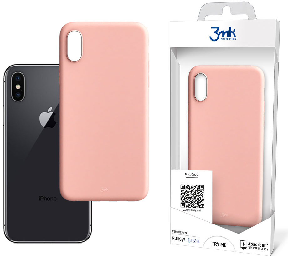 3mk Matt case Apple iPhone XS Max ružové