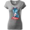 Folklór - líška samostatná - Dámske tričko Pure - 2XL ( Tmavosivý melír )
