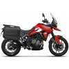 Kompletná sada bočných čiernych hliníkových kufrov SHAD TERRA BLACK 36L/47L, vrátane montážnej sady SHAD TRIUMPH Tiger 900