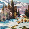 Zimná krajinka- akad. mal. Varuzhan Aghamyan, originálny, ručne maľovaný obraz M (do veľkosti 65x65cm) Viac farieb