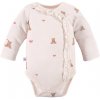Eevi Body rozopínacie s dlhým rukávom Hearts&Bears ecru