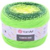 Pletacia bavlnená priadza YarnArt FLOWERS Vivid 508 žltá zelená neonová