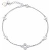 JwL Luxury Pearls Strieborný nákotník so štvorlístkami a sladkovodnou perlou JL0803
