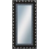 DANTIK - Zrkadlo v rámu, rozmer s rámom 50x100 cm z lišty ROKOKO čierna lesklá (2632)