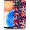 Picasee silikónový čierny obal pre Honor X8 4G - Purple Leaf