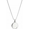 Strieborný náhrdelník s príveskom placka so srdiečkom 62006