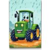 Vymalujsisam.sk Diamantové maľovanie - Zelený traktor pre deti Veľkosť: 20x30cm, Rám: Na plastovej doske, Diamanty: Hranaté