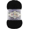 Alize Velluto 60 - čierna (hebká ženilková priadza, 100 g, 68 m)