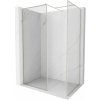 Mexen Kioto-F Sprchová stena Walk-in s rámom 130 x 85 cm, transparentná 8 mm, brúsený nikel - 800-130-202-04-97-085