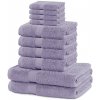 Súprava uterákov DecoKing Marina 2+4+4 ks fialová