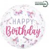 Fóliový balónek Happy Birthday mašličky 46 cm