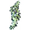 Smútočný veniec esíčko umelé ruže, gerbery, gladioly a doplnky 150cm x 50cm