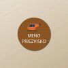 Nažehľovacie menovky na oblečenie (Kopírovat) - 3ks, Kruh 2,3 × 2,3 cm, Helikoptér, Hnedá