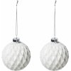 Biele Vianočné Gule 2ks