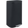 Spirella pedálový odpadkový kôš Akira, matný čierny, oceľ, soft-close, 50 l