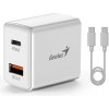 Genius Sieťový adaptér 20W, 2 porty, USB-C, USB-A, PD-20ACP