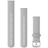 Remienok Garmin Quick Release (18 mm) silikónový, Mist Gray – Silver 010-12932-0C