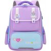 Školský batoh s nášivkami s hrudným pásom fialový 16L