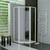 SanSwiss TOP52 7 090 01 07 Sprchový kout pětiúhelník s dvoukřídlými dveřmi, matný elox/sklo