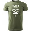 Handel Tričko - Super dedko Farba: khaki, Veľkosť: 3XL, Strih oblečenia: pánsky