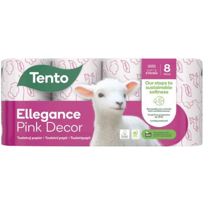 TENTO Ellegance Pink Decor 8 ks