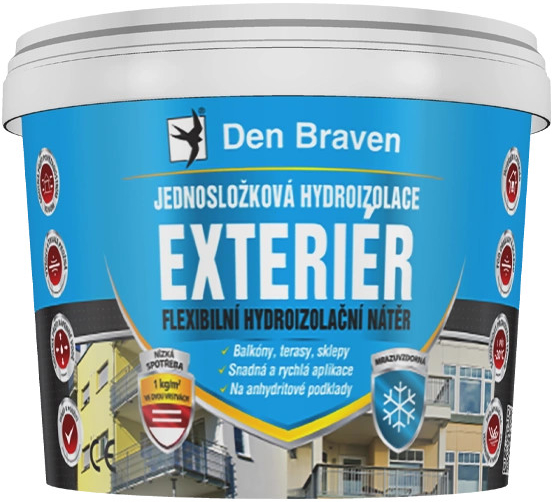 DEN BRAVEN Jednozložková hydroizolácia EXTERIÉR 13kg