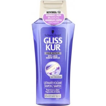 Schwarzkopf Gliss Kur Kur Ultimate Volume šampón pre regeneráciu a objem  jemných spľasnutých a poškodených vlasov 250 ml od 2,3 € - Heureka.sk