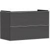 Hansgrohe Xelu Q Umývadlová skrinka, 63x98x50 cm, 2 zásuvky, matná sivá/chróm 54032000-HG