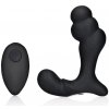 Shots Ouch! Stacked Vibrating Prostate Massager with Remote Control Black, silikónový vibrátor na prostatu s diaľkovým ovládaním 11,2 x 3,7 cm