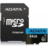 ADATA MicroSDXC 64GB UHS-I 85/25MB/s + adapter AUSDX64GUICL10A1-RA1