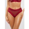 AXAMI Klasické nohavičky Hailee Merlot so zvýšeným pásom vínová XS