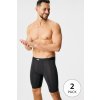 MEN-A 2PACK Funkčné boxerky MEN-A Athlete dlhé čierna S