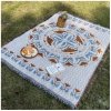 Pletená deka - obojstranný prehoz BOHO so strapcami 130x180 cm