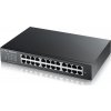 Zyxel GS1900-24E 24-port Desktop Gigabit Web Smart switch: 24x Gigabit metal, IPv6, 802.3az (Green), fanless, rack kit