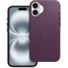 OEM Kožený obal MAG COVER case pre IPHONE 16 Plus tmavo fialový