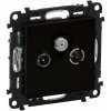 Legrand Valena Life Anténová zásuvka, TV + R + SAT, termoplast, čierna, 756365