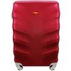 Rogal Tmavočervený plastový kufor na 4 kolieskach 