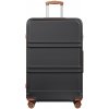 Cestovný kufor na kolieskach Kono Horizontal Design XL - 141 L - čierno-hnedý