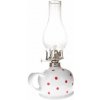 Petrolejová lampa Bodka, 14,7 x 28 x 11 cm, biela
