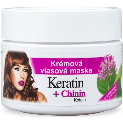 BC Bione Cosmetics Keratin & Chinin krémová vlasová maska 260 ml