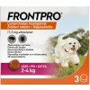 Frontpro 11 mg žuvacie tablety pre psy 2 - 4 kg 1 x 3 ks žuvacie tablety pre psy (2 - 4 kg) 1x3 ks