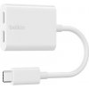 Belkin USB-C adaptér/rozdvojka - USB-C napájení + USB-C audio / nabíjecí adaptér, bílá F7U081btWH