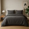 Takoy Bavlnené obliečky s ľanovým vzhľadom tmavošedá-HT-00028 | 140 x 200 cm, 70 x 90 cm