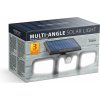 Solárny reflektor s pohybovým senzorom - páčkový, otáčateľný - 3 COB LED