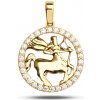 Lillian Vassago Zlatý prívesok so zirkónmi znamenie zverokruhu LLV95-GP001-Strelec