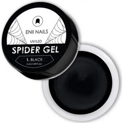 ENII NAILS - Classic Spider Gel - 1. Black, 5ml