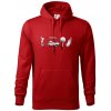 Golfový set - Mikina pánska Cape s kapucňou - 2XL ( Červená )